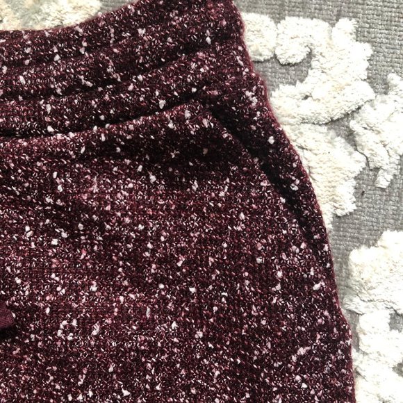 LOFT, Burgundy Tweed, Lightweight, Mini-skirt, Size: Small - Picture 3 of 7